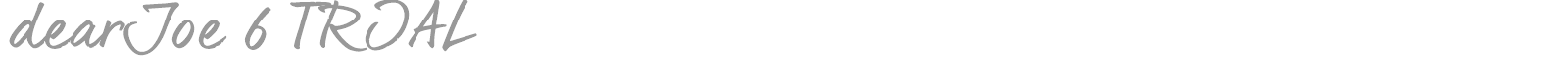 Dear Joe 6 font preview